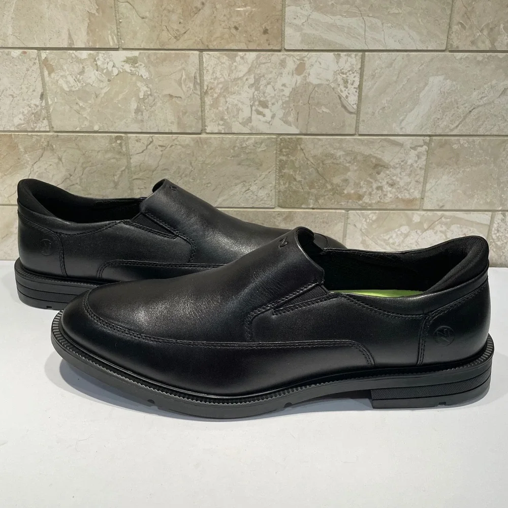 Nunn Bush Kore Mens Black Leather Slip On‎ Loafers Dress Shoes Size 12 M